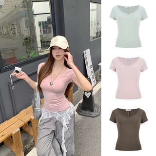 MOSESQUEEN เสื้อผ้าสกรีนสตรีมสั้นแขน หลายสีให้เลือก รูปแบบกระชับ ระบายอากาศได้ดี นุ่มสบาย เหมาะสำหรับการแต่งตัวในชีวิตประจำวัน ทั้งสไตล์แฟชั่นและ casual คุณภาพสูง #63168
