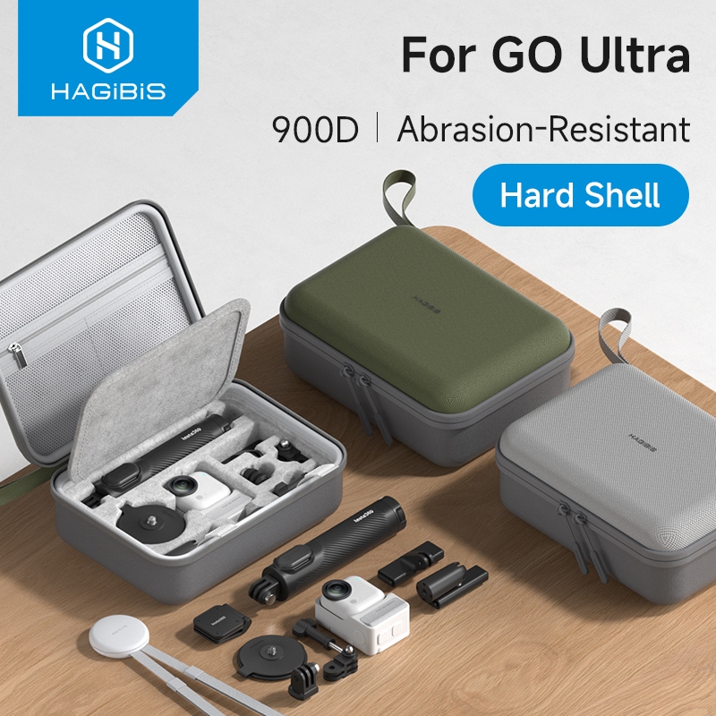 Hagibis กระเป๋าถือสําหรับ Insta 360 GO กระเป๋าเก็บเดินทางแบบพกพาขนาดใหญ่พิเศษสําหรับ Mini 2 in 1 ขาตั้งกล้องและอุปกรณ์เสริมอื่นๆ