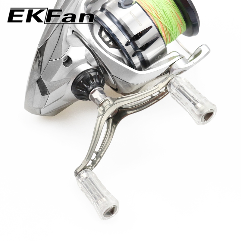 EKFan Spinning Fishing Reel handle for D/S 1000-2000 micros series 73mm Aluminum alloy with acrylic ultralight 13g Fishing lure reel diy parts