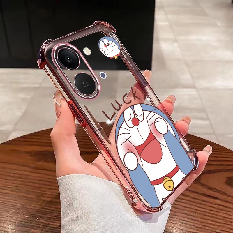 Vivo Y05 Y11d Y31d Case Cute Doraemon Casing Phone Case Air Cushion Shock Case Mobile Phone Cover