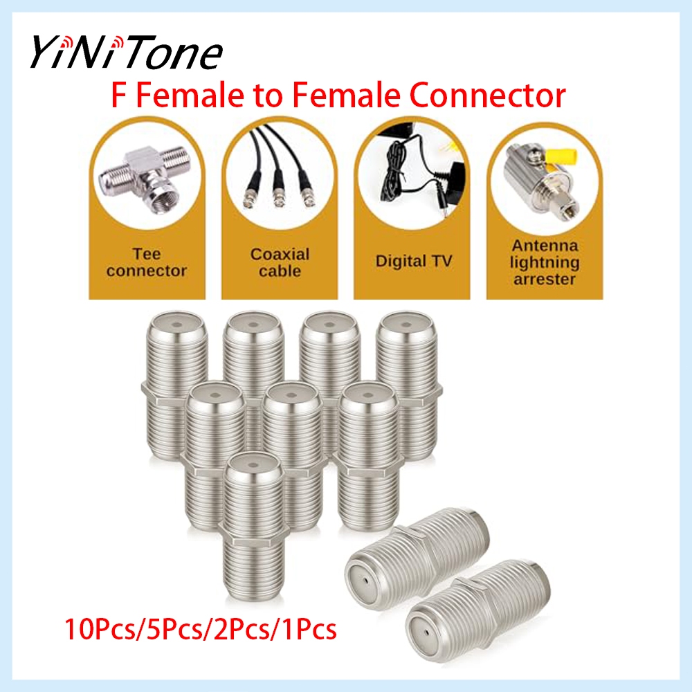 ปลั๊กขั้วต่อ F-Type Female Coupler & SMA RF สําหรับสายเคเบิลโคแอกเซียล RG6 และ RG59 – เหมาะสําหรับกา