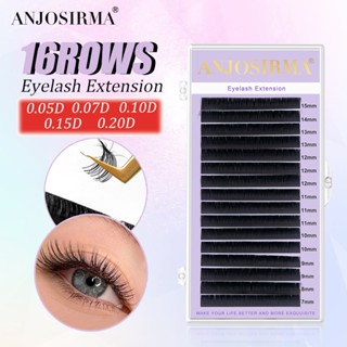 Anjosirma ขนตาปลอม ขนมิงค์เทียม หนานุ่ม 0.05 ถึง 0.20 D 16 แ…