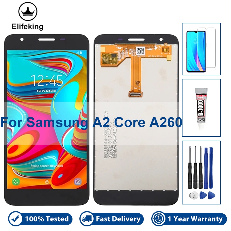 5.0 "จอแสดงผล LCD สําหรับ Samsung Galaxy A2 Core A260 SM-A260F A260G Touch Screen Digitizer Assembly