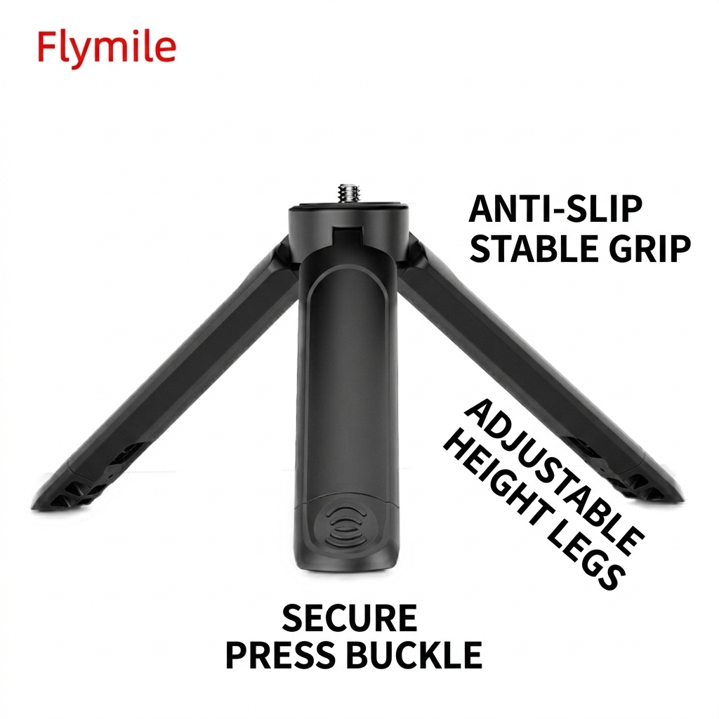 Flymile Mini ขยายเดสก์ท็อปขาตั้งกล้องสําหรับ GOPRO/Insta360 X5 กล้องกีฬาโทรศัพท์ 1/4 สกรูตารางขาตั้งกล้อง Vlog Video Grip การถ่ายภาพวงเล็บอุปกรณ์เสริม Travel