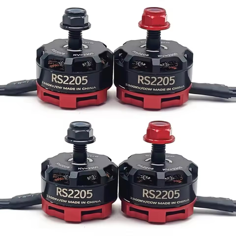 2 คู่มอเตอร์ไร้แปรง RS2205 2300KV CW/CCW เครื่องบินสี่แกน 5 นิ้วสําหรับ 2-6 S 20A/30A/40A FPV Racing