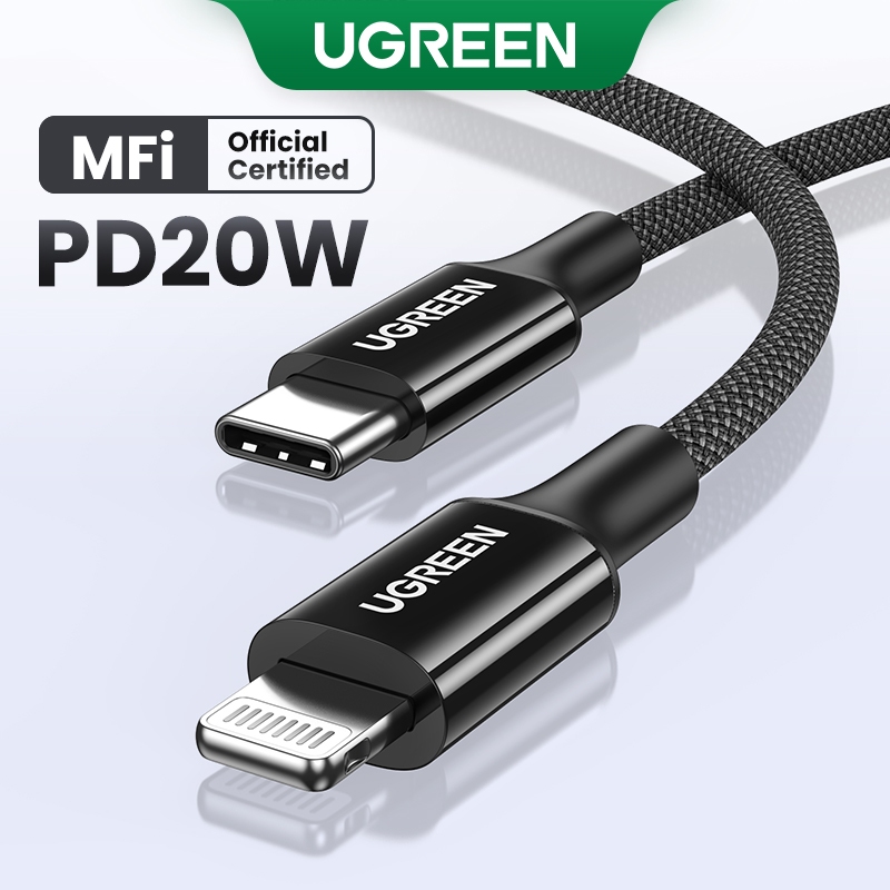 Ugreen สายชาร์จ MFi Certified PD Fast Charging Phone Charger Cord เข้ากันได้กับ iPhone 14/14 Pro/14 Pro Max, iPhone 13/12/11/X/XR/XS/8 Series, MacBook, iPad,