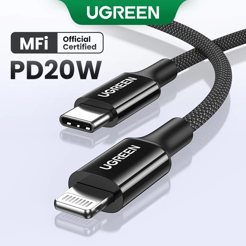 Ugreen สายชาร์จ MFi Certified PD Fast Charging Phone Charger Cord เข้ากันได้กับ iPhone 14/14 Pro/14 Pro Max, iPhone 13/12/11/X/XR/XS/8 Series, MacBook, iPad,