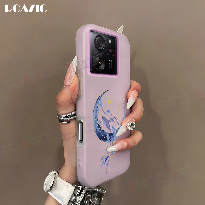 นุ่มสองชั้น 2 ใน 1 เคสโทรศัพท์สําหรับ Xiaomi 13T 13T Pro 13 lite CIVI 2 5G 13 Pro 13 Moon และ Dolphi