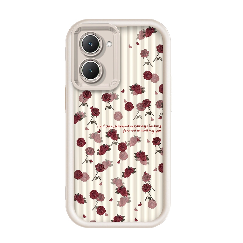 สําหรับ Vivo Y18/Vivo Y18s/Vivo Y18e/Vivo Y18i,Rose,เคสโทรศัพท์ซิลิโคนป้องกันการตก