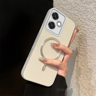 เคสสําหรับ OPPO A5 Pro 5G ขั้นสูงซิลิโคนสีคู่ anti drop ผิวรู้สึกเคสโทรศัพท์ความงามโลหะแหวนแม่เหล็กออกแบบใหม่