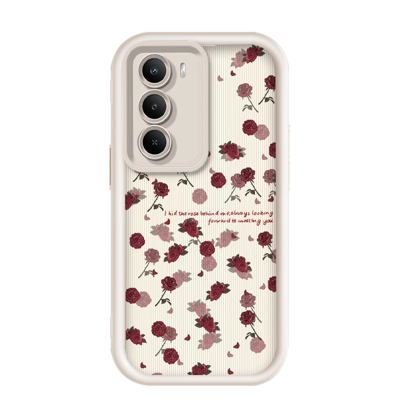 สําหรับRealme C75 5G/Realme C75x/Realme 14x,Rose, Anti Dropซิลิโคนเคสโทรศัพท์