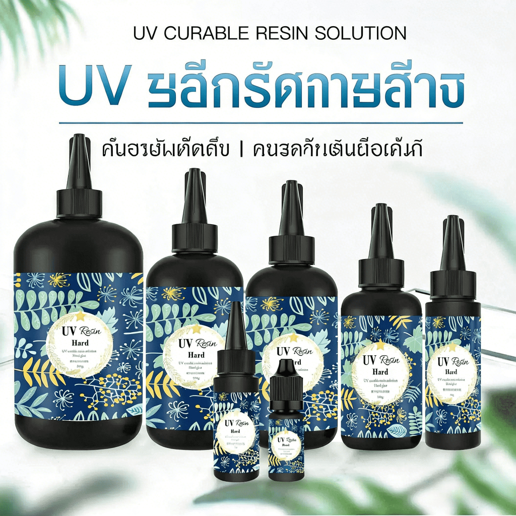 ✨Curing Hard UV Resin Ultra-Low Odor Non-Shrinking Transparent, Hard เหมาะสําหรับงานฝีมือ DIY, การตก