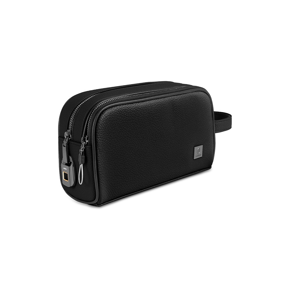 WIWU กระเป๋ากันขโมยสําหรับ iPhone 17 Pro Max/หูฟัง/พาวเวอร์แบงค์/เมาส์ไร้สาย/กระเป๋าสตางค์ล็อคลายนิ้วมืออัจฉริยะกระเป๋าคลัทช์คลิกเดียวปลดล็อคกระเป๋าเก็บ Soft-Touch หรูหราหลายกระเป๋า/สายรัด