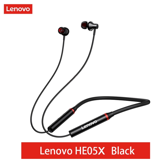 Lenovo HE05X II หูฟังไร้สายบลูทูธ 5.0 IPX5 กันน้ํา พร้อมไมโครโฟนตัดเสียงรบกวน สําหรับ Android iOS