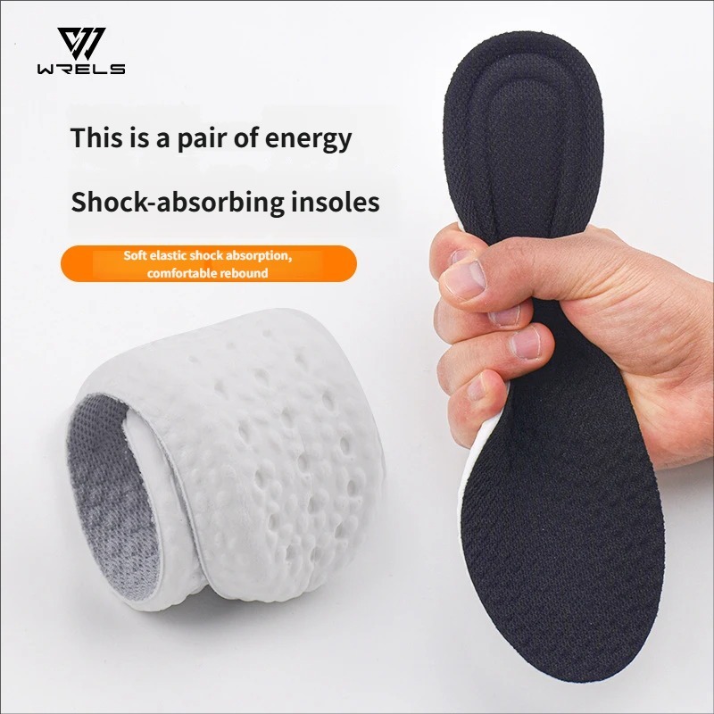 WELS All-Season Arch Support กีฬานุ่มพิเศษวิ่งการดูดซับแรงกระแทกบาสเก็ตบอลฝึกทหารพื้นรองเท้าระบายอากาศ