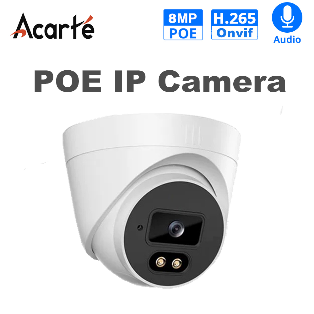 Acarte 4K CCTV กล้อง IP camera H.265 อินฟราเรด Night Vision กล้องรักษาความปลอดภัยเสียงในร่ม