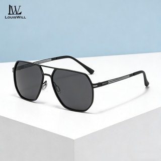 LouisWill ผู้ชายแว่นตากันแดดโพลาไรซ์ Double Beam แว่นตากันแด…
