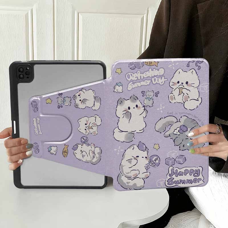 สําหรับ HUAWEI MatePad 11.5 TXZ-W10 11.5S 2026 2025 แท็บเล็ต 360° เคสขาตั้งอะคริลิค ทําเอง โปร่งใสหม