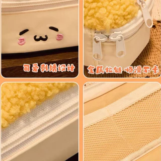 กล่องดินสอความจุขนาดใหญ่ น่ารักกุ้งหลายชั้นกล่องดินสออาหารที่น่าสนใจกล่องเครื่องเขียนที่น่าสนใจตุ๊กตาซูชิกระเป๋าเครื่องสําอางรางวัลของขวัญ อุปกรณ์สํา