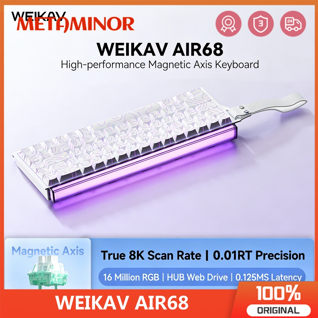 WEIKAV Air68 Magnetic Switch Keyboard Hot Swap RGB 68Keys 8Khz Wired Rapid Trigger Gaming Keyboard