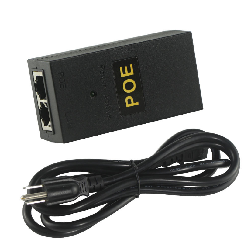 IEEE802.3af & 802.3at 30W 48v 0.5a 100/1000Mbps POE Power Adapter PoE หัวฉีด
