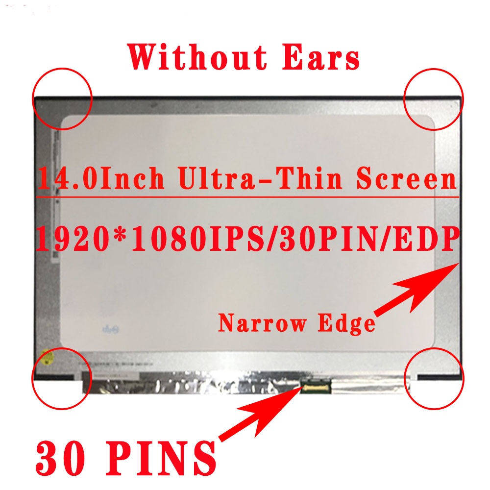 14 นิ้ว FHD1920X1080 EDP 30Pins 60HZ แล็ปท็อปหน้าจอ LCD B140HAN04.0 LP140WFA-SPD1 N140HCA-EAC N140HC