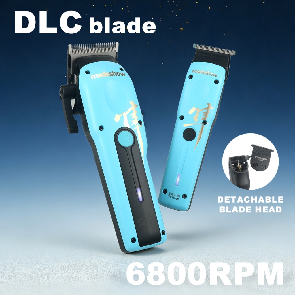 MADESHOW M15 ปัตตาเลี่ยนผมผู้ชาย DLC ใบมีด 6800RPM 6.5W เสียงรบกวนต่ําสําหรับร้านทําผมใช้เครื่องตัดผ