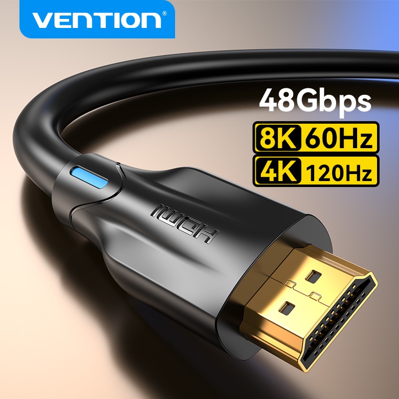 Vention HDMI Cable HDMI 2.1 Video Cable 2.1 4K 120Hz ความเร ็ วสูง 48Gbps สําหรับ PS4 TV Switch 8K 60Hz