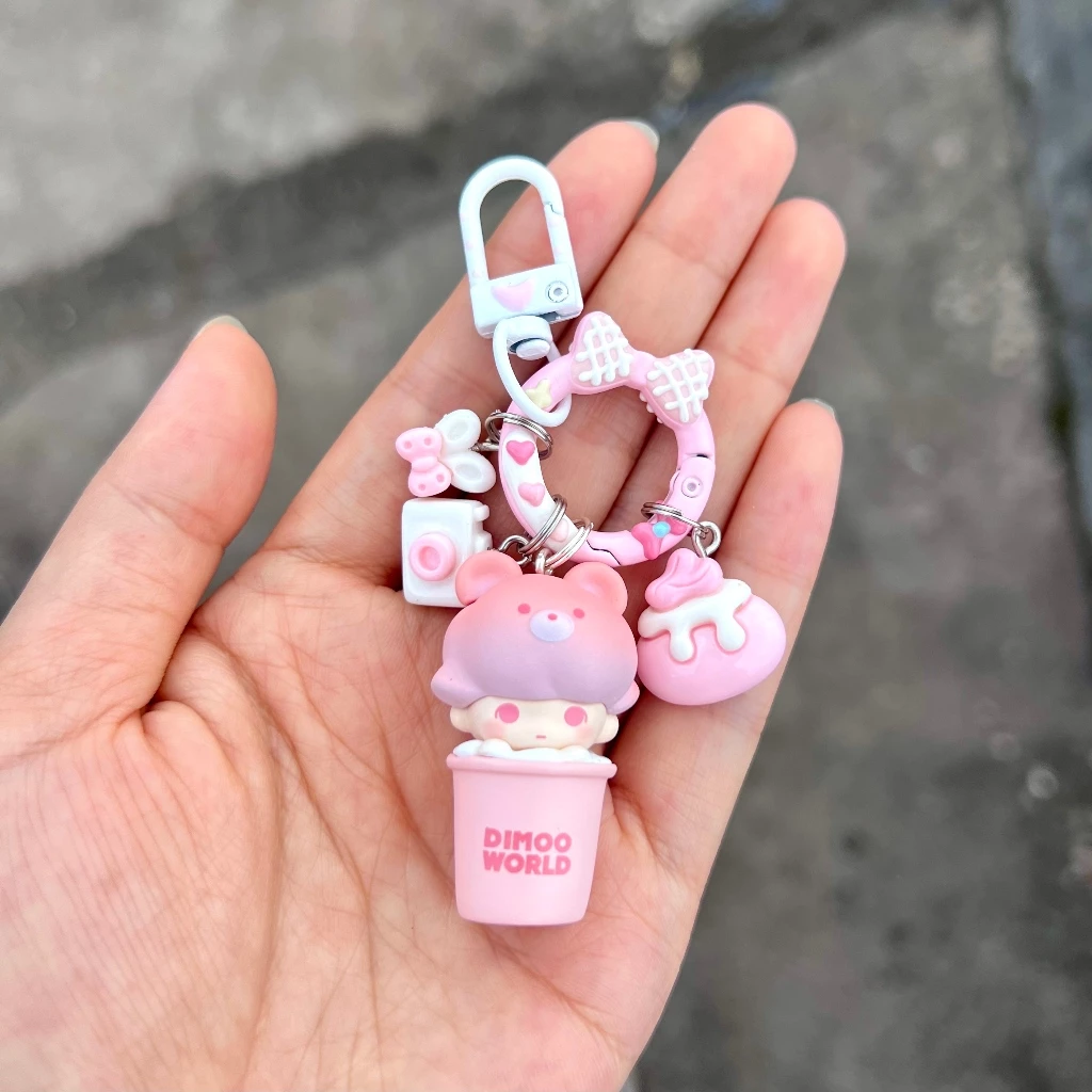 ของแท้ POPBEAN hugme Series พวงกุญแจ Popbean น่ารัก Hand-Painted พวงกุญแจกระเป๋าจี้