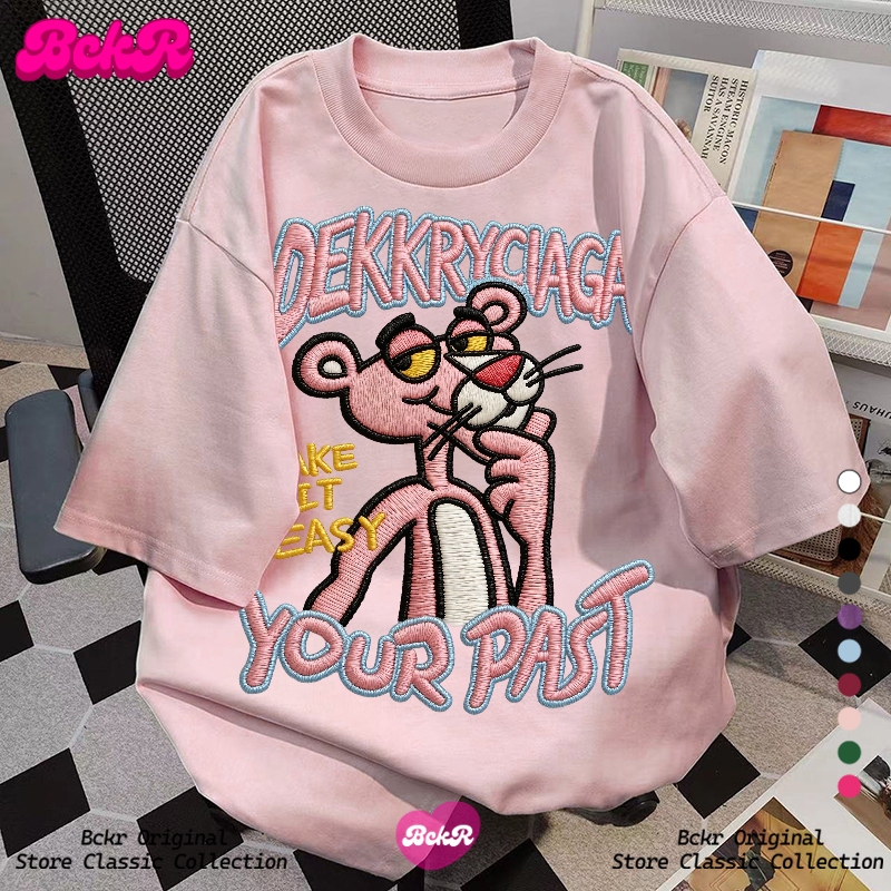 【จัดส่งตลอด24 ชั่วโมง】🔥BCKR แนวการ์ตูนขี้เล่น  ลำลองเสื้อผญ oversize🥰ผ้านุ่ม คอกลม เสื้ เสื้อ YG4497