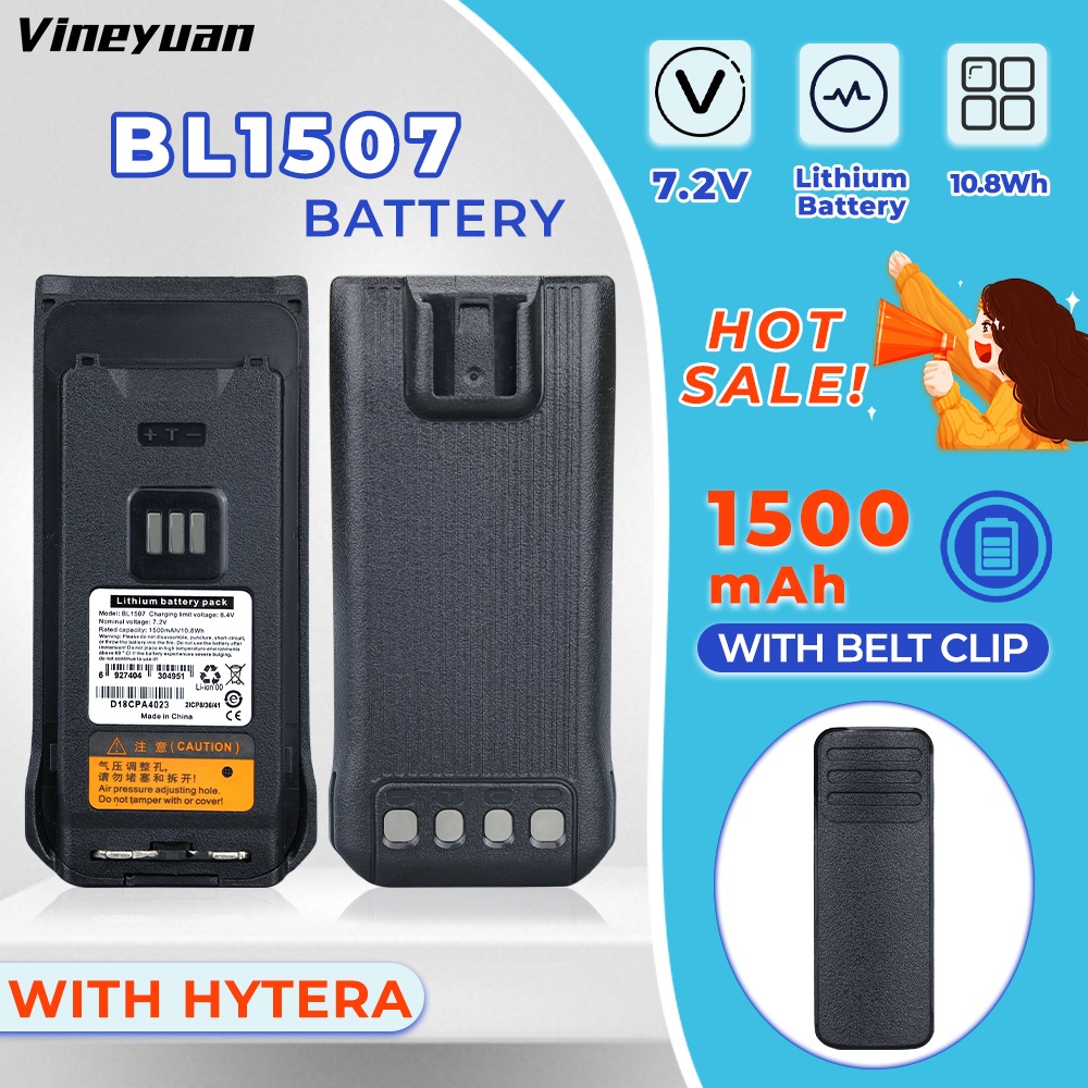 {DC-186}7.2V 1500mAh BL1507 สําหรับ Hytera AP580 BP510 BP560 AP515 AP588 BP515 BP518 BP568 BP565 วิท