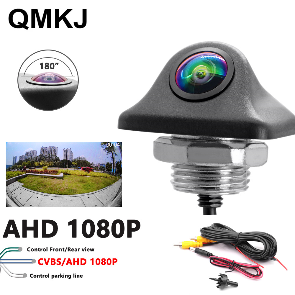180° มุมกว้าง 4K AHD 1080P กันน้ํา Night Vision AHD CVBS CCD รถด้านหน้าและด้านหลังย้อนกลับที่จอดรถสํ