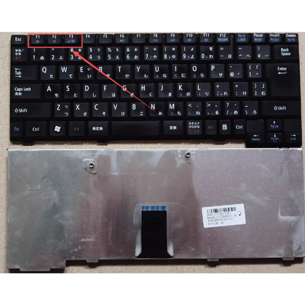 ใหม่ 90% สําหรับแป้นพิมพ์ NEC VERSAPRO VA-G VA-H ไม่มีไฟแบ็คไลท์ญี่ปุ่น UEI9