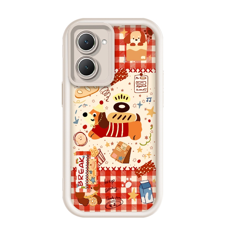 สําหรับ Vivo Y28s/Vivo Y28e,Joyful Dog Pattern, เคสโทรศัพท์ซิลิโคนป้องกันการตก