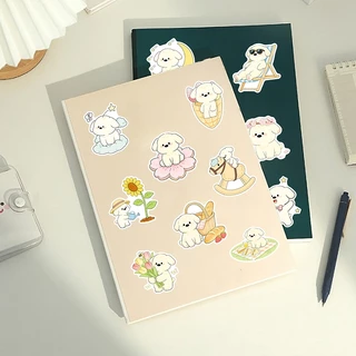 น่ารัก50ชิ้นฤดูใบไม้ผลิการ์ตูนลูกสุนัขสติกเกอร์กันน้ําสําหรับ แก้วน้ํา แล็ปท็อปโทรศัพท์กรณีสติกเกอร์รถกราฟฟิตีสร้างสรรค์ ทําเอง