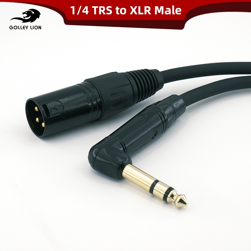 GOLLEY LION 6.35mm TRS Male to XLR Male Cable – TRS Gold Coated Adapter, การเชื่อมต่อ XLR Interface 