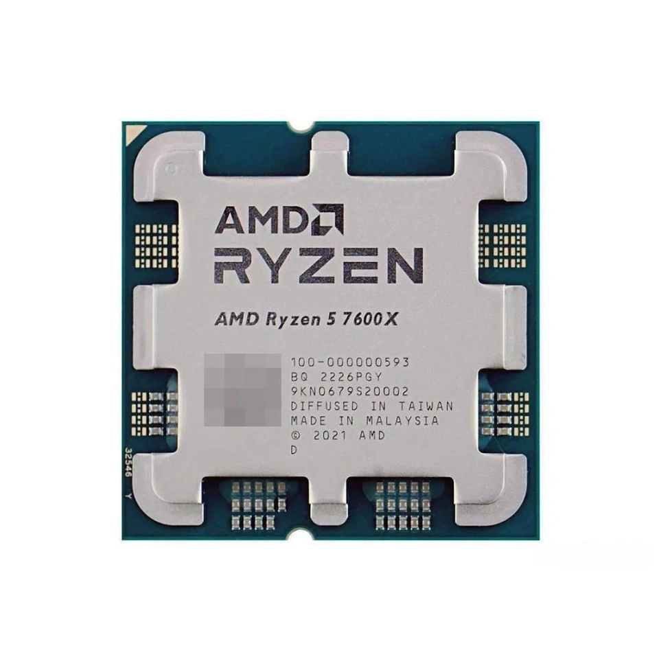 ใหม่ R5 Ryzen 5 7600X โปรเซสเซอร์ CPU เดสก์ท็อป 6 แกน 12 ด้าย 105W TDP ซ็อกเก็ต AM5 พร้อมกล่องชิปถาด