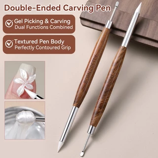 【Local】BORN PRETTY Double-ended ซิลิโคนเล็บแกะสลักปากกา Multi-Function Mix Gel Nail Builder ปากกา DIY ภาพวาดประติมากรรมเล็บแปรง