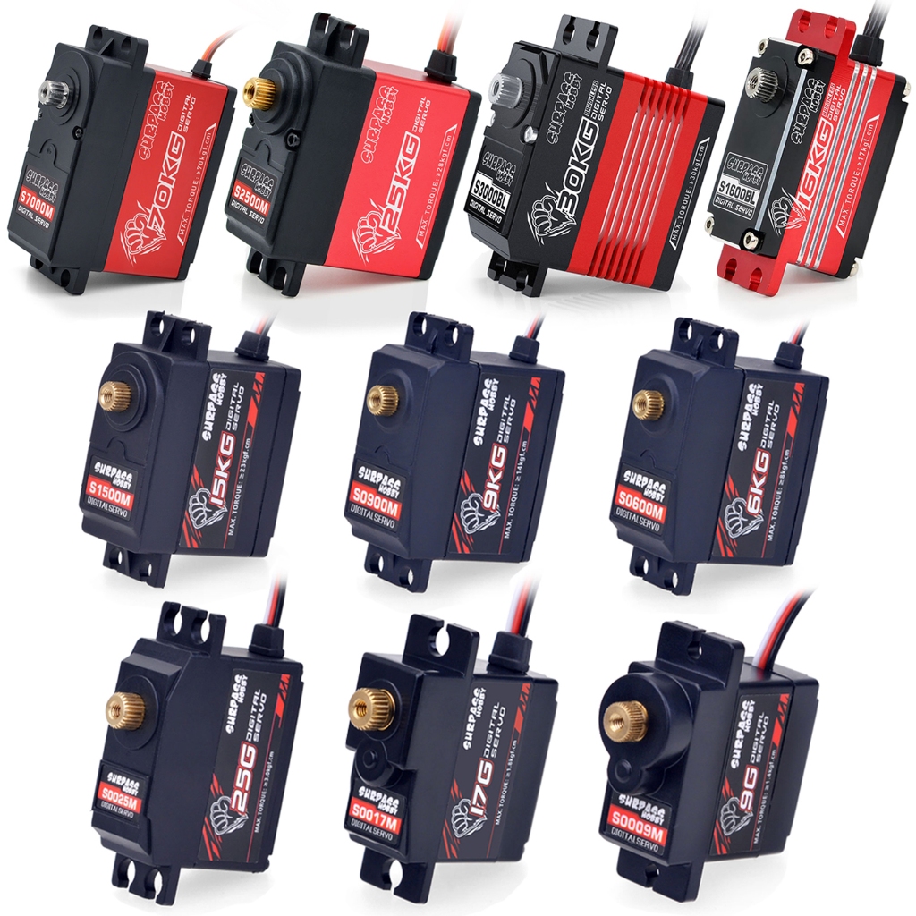 Surpass Hobby Digital Servo 9g 17g 25g 6kg 9kg 15kg 16kg 20kg สําหรับ 1/24 1/16 1/12 1/10 1/8 1/7 RC รถเรือ
