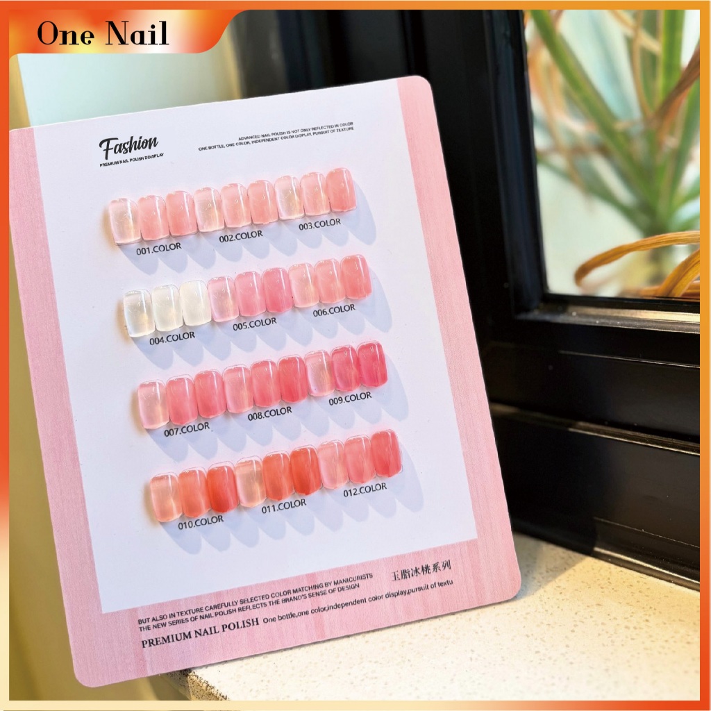 [ประเทศไทยจัดส่ง] 12 เฉดสีนู้ดใสกึ่งโปร่งใส (15 มล. พร้อมฟรีกระดานสีเคลือบ) น้ําแข็งใสกึ่งโปร่งใส