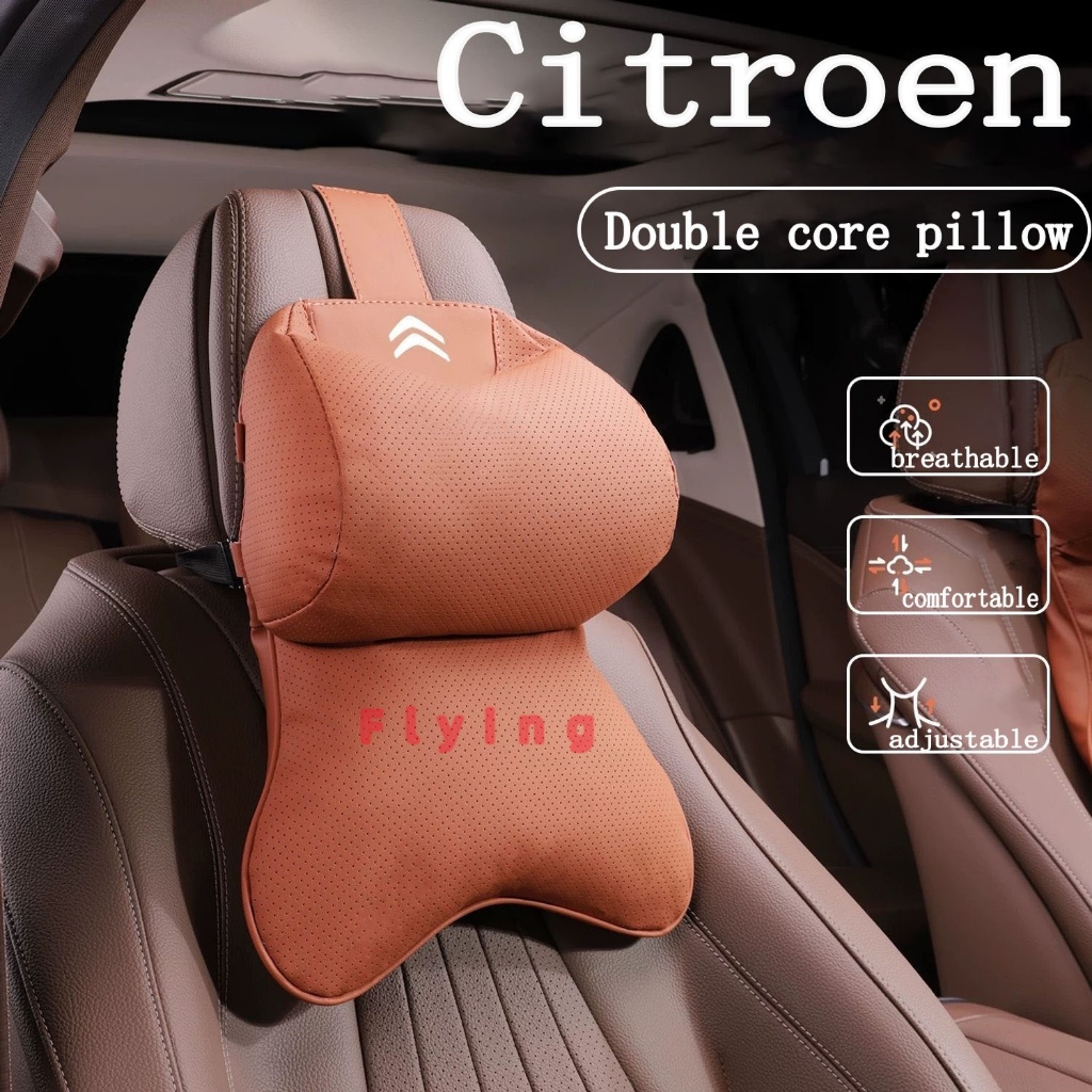 รถ headrest คอป้องกันหมอน double core headrest ขยายกว้างขึ้นสําหรับ Citroen C3 C4 Picasso C5Aircross