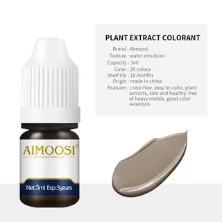 [Aimoosi] เม็ดสีออร์แกนิก สักคิ้ว-ปาก不掉สี แบบติดทน ผ่านการรับรอง FDA สารสกัดจากไม้สัด 99% สําหรับนักสักมืออาชีพ ขายส่งหมึกสักและสีเมคอัพถาวรระดับมืออาชีพ