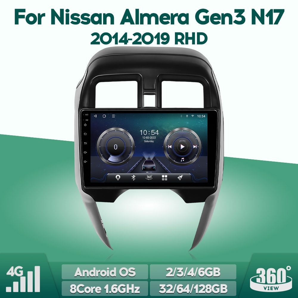 WeBetter TopNavi 10 นิ้ว 8Core IPS Full Touch Android รถวิทยุเครื่องเล่นสําหรับNissan Almera Gen3 N1