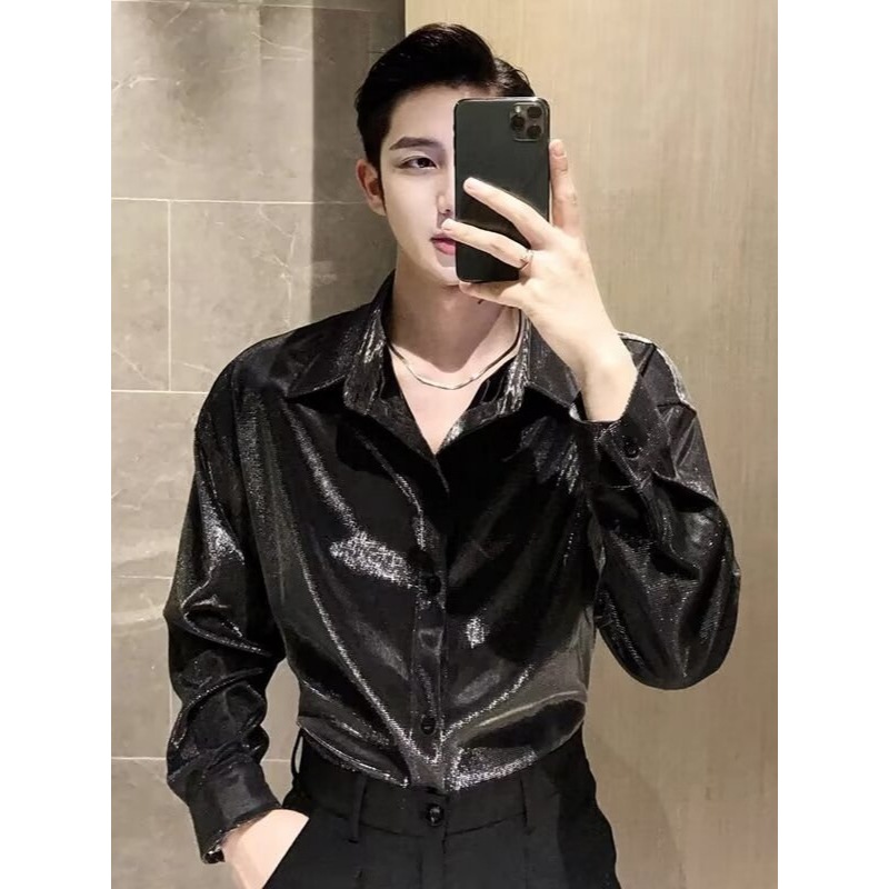 Maisida เวลาว่าง เสื้อแขนยาว แฟชั่น เวอร์ชั่นเกาหลี ขนาดใหญ่ สีทึบ ผู้ชาย ราคา ถูกที่สุด ดีลบีเคเค แกลเลอรีภาพที่ 7