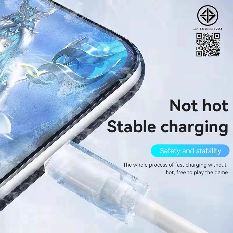 [รับประกันคุณภาพหนึ่งปี] ชุดชาร์จ Xiaomi 67W: สายชาร์จ Type-C (6A)+ที่ชาร์จ 67W รองรับอุปกรณ์ Xiaomi ทั้งหมดชาร์จเร็ว ราคา ถูกที่สุด ดีลบีเคเค แกลเลอรีภาพที่ 4