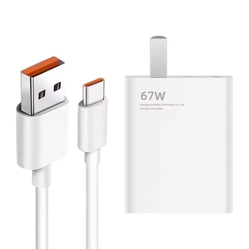 [รับประกันคุณภาพหนึ่งปี] ชุดชาร์จ Xiaomi 67W: สายชาร์จ Type-C (6A)+ที่ชาร์จ 67W รองรับอุปกรณ์ Xiaomi ทั้งหมดชาร์จเร็ว ราคา ถูกที่สุด ดีลบีเคเค แกลเลอรีภาพที่ 7