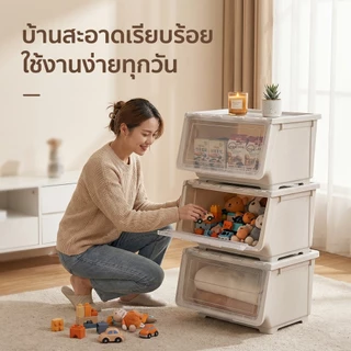 [COD]🚚กล่องเก็บของเล่น, กล่องของแบบมีล้อวางซ้อนกัน กล่องของ เก็บเล่นเด็ก การจัดเก็บอาหาร