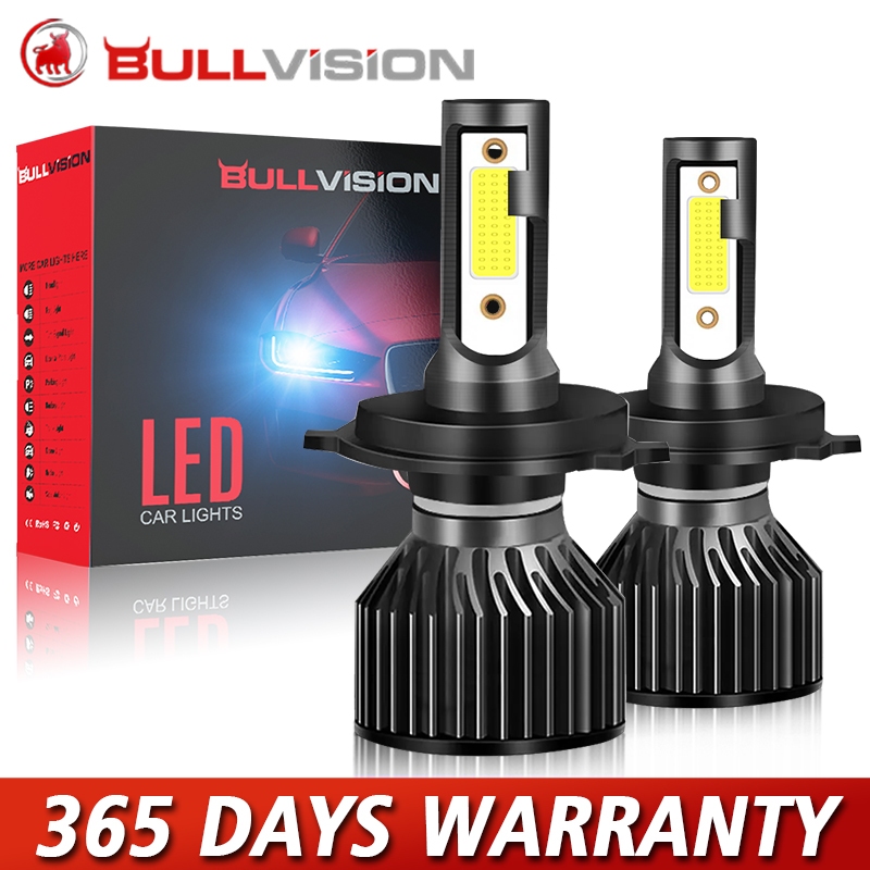 BULLVISION 2ชิ้น H4 H7 LED ไฟหน้ารถ LED Canbus H1 H8 H9 H11 9005 HB3 9006 HB4 หลอดไฟ LED อัตโนมัติหมอกไฟ 6000K 12V