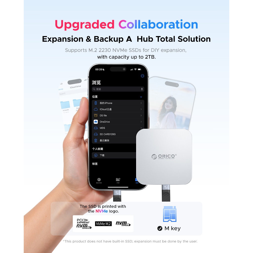 ORICO 8 in 1 Docking Station แม่เหล็ก USB C Hub TF/SD 3.0 รูปที่ 8
