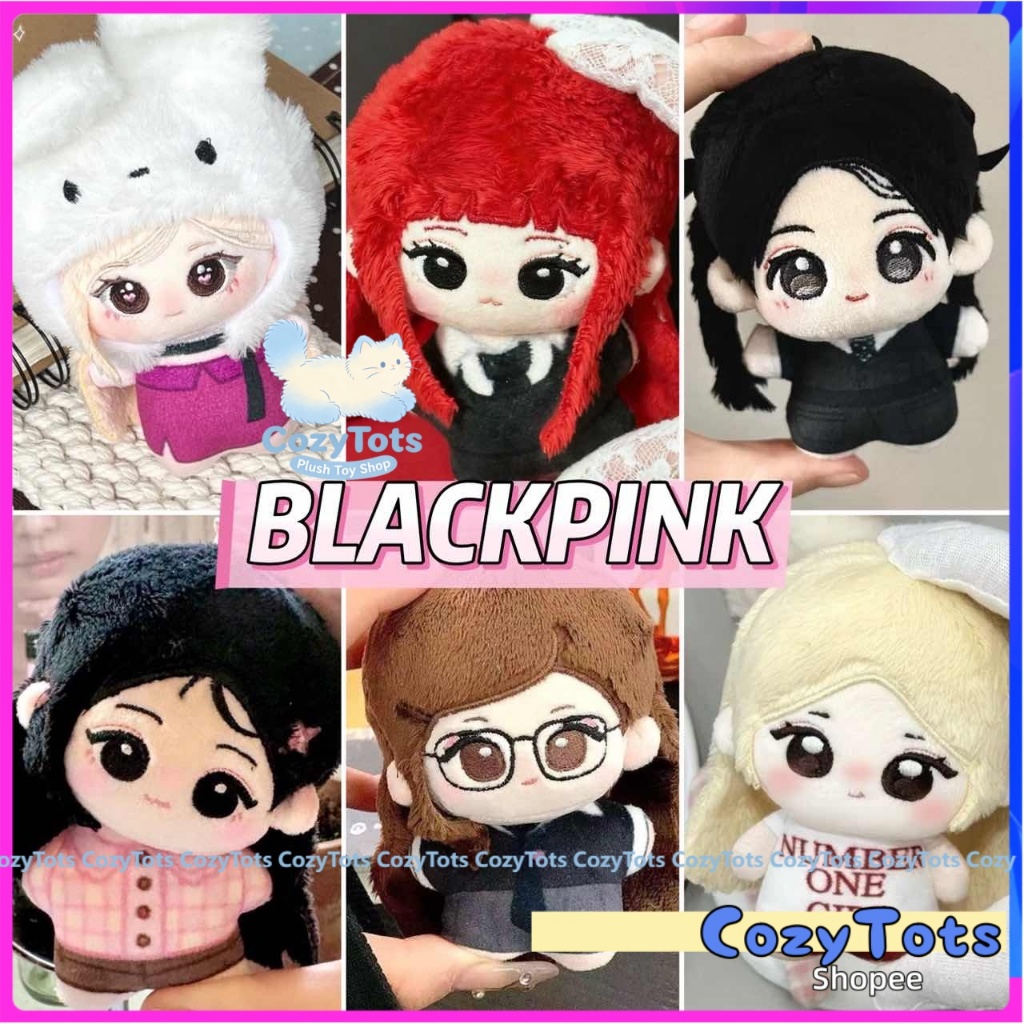 10 ซม.Kpop BLACKPINK ตุ๊กตาตุ๊กตา JENNIE JISOO ROSE การ์ตูนตุ๊กตาจี้กระเป๋าเป้สะพายหลัง Keyrings Charm ของขวัญวันเกิด  pacter
